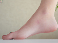 giantess black_hair foot_crush worship foot_play shrunken_woman santa_costume on_toes tiny_mk foot_view santa_nickie