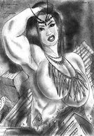 breasts drawing growth giantess monochrome destruction buildings brunette muscles tarrass20020 olivier olivier_m power-beauties
