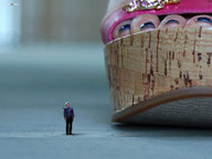 collage shrunken_men platforms blue_toe_nails