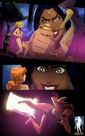 drawing giantess vore comic color handheld shrunken_woman inside_mouth dark_skin giantessfan