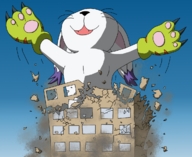 drawing growth giantess nude furry color destruction digimon gatomon rampage outgrowing_building cat_girl