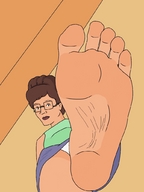 drawing barefoot soles glasses cartoon looking_down foot_pov peggy_hill milf point_of_view king_of_the_hill imminent_crush mrdur5000