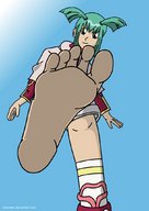 drawing giantess feet color barefoot foot_crush luna point_of_view weiweet yu-gi-oh!
