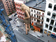 giantess collage city blonde barefoot buildings shrunken_people looking_down streets crlvr sidewalk rooftop_view miss_a
