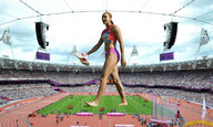 giantess collage legs walking grass field crowds athletic_giantess sports_stadium lowerrider track jessica_ennis