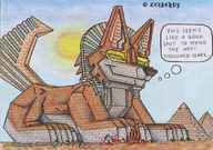 drawing crush furry wolf blood story anubis gore cerberus underneath monument