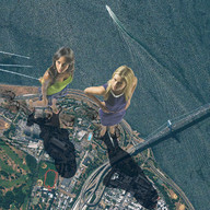 breasts giantess collage landscape mega blonde bridge clothed ocean brunette wonderslug foot_print highway giantesses aerial_view downward_angle ali_larter missile dania_ramirez