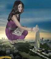 collage city mega ocean buildings brunette park squatting hand skyscraper sky pedicure sunset trees lowerrider shilpa_shetty