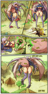 drawing size_difference butt succubus witch village caught acerok panels lilith alma_elma lilim