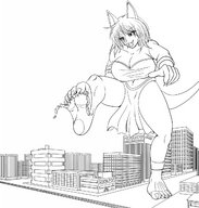 giantess city cleavage buildings soles train paws jackal lineart streets between_toes herro sergesalvatrice