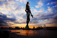collage city mega buildings brunette military jets suit clouds sky anne_hathaway sunset catwoman waterfront giantesscity