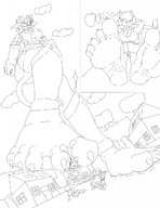 giantess furry dragoness barefoot victoria town sketch dream toe_crush point_of_view day_dream snafukurikai amor