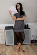 collage feet black_hair barefoot leggings shrunken_man standing dreamer