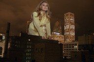 giantess collage city blonde buildings smiling wonderslug dress skyscraper night lights keeley_hazell