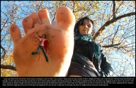 crush collage clothed barefoot soles blood low_angle story shrunken_woman looking_down canadian_giantess outdoors under_foot point_of_view looking_at_viewer swan