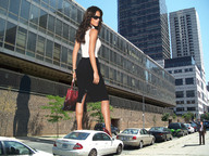 giantess collage buildings brunette wonderslug walking sunglasses streets vehicles business_woman ana_cunha
