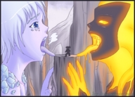 drawing giantess vore tongue mouth fire ice jora-bora winry sumre polar_opposite elementals