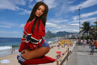 giantess collage beach ocean brunette kneeling looking_down sand knee_socks rio_de_janeiro boardwalk misa_campo giantess_lover45