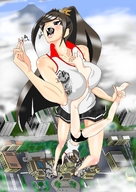 drawing giantess vore mega color destruction handheld barefoot huge_breasts multiple_sizes cage giantesses henneko tsukushi_tsutsukakushi helicobacterp157 hentai_ouji_to_warawanai_neko tsukiko_tsutsukakushi steel_king mass_vore