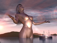 breasts giantess nude mega lake boats ships digital_render