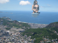 collage city cleavage ocean brunette wonderslug airplane sky aerial_view lucy_pinder wading rio_de_janeiro