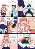 vore comic color pink_hair shrunken_men shrunken_man swallowed inside_stomach louise zero_no_tsukaima louise_françoise_le_blanc_de_la_vallier digestive_juice stuffed_belly vale-city