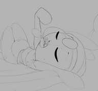 giantess pokemon vore furry monochrome sketch tongue_play meloetta stuffed_belly theboogie