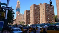 giantess collage city blonde destruction traffic buildings helicopter wonderslug streets looking_at_viewer pedestrians street_view madden