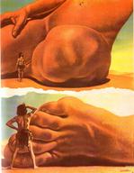 drawing gentle giantess comic color barefoot desert outdoors