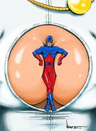 breasts drawing color cleavage superhero shrunken_men shrunken_man atom power_girl comfy dc_comics artnomad between_breasts