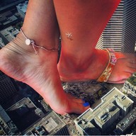 collage feet city mega destruction barefoot helicopter unknown_artist sandals pedicure toe_ring ankle_bracelet giantess_feet downward_angle blue_nails