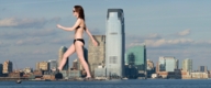 giantess collage city mega swimsuit barefoot brunette animation walking skyscraper sunglasses sky emma_watson docop waterfront
