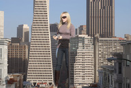 giantess collage city mega blonde destruction clothed traffic wonderslug boots skyscraper sunglasses streets san_francisco between_buildings hayden_panettiere holding_cars transamerica_pyramid