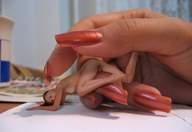 collage nude pussy feet handheld hand shrunken_woman manicure