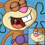 drawing giantess vore comic color cartoon open_mouth throat_view squirrel_girl sandy_cheeks plankton spongebob_squarepants