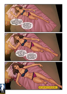 breasts drawing growth giantess city comic color barefoot cleavage bed brunette lying_down legs giantessfan downward_angle when_dreams_come_true