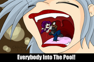 vore color tongue mouth teeth shrunken_men chibichan shrunken_woman shrunken_man grey_hair