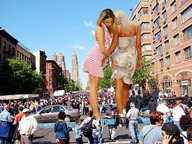 giantess collage city blonde buildings wonderslug dress people giantesses streets crowds