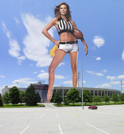 giantess collage low_angle stadium wonderslug football sky referee street_view sports_stadium heidi_klum
