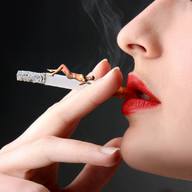 collage mouth burn lips shrunken_men hand smoking shrunken_man lipstick cigarette digital_render