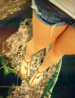 feet city mega destruction buildings unknown_artist legs pedicure tattoo downward_angle
