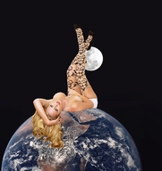 giantess earth giga blonde space moon