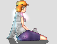 giantess color butt skirt butt_crush smiling sitting smothering stuck_to_butt mspaintgts looking_at_tiny