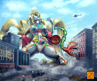 giantess vore city blonde color destruction high_heels boots vehicles inside_stomach tentacle running_away digestive_juices jubileus_the_creator bigbig growling_belly