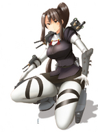 drawing color brunette brown_eyes shrunken_men squatting shrunken_man bikuta white_void