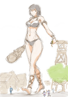 giantess color swimsuit handheld barefoot tree town sketch huntress kidnapping bikuta club strolling strips paople