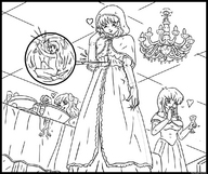 vore monochrome dress shrunken_men thor66 sketch giantesses drinking party lamp stomach_view xentain draft escaping