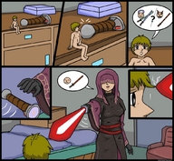 breasts drawing giantess comic color handheld thor66 star_wars shrunken_man robe knights_of_the_old_republic blind hood lightsaber xentain sith kotor visas_marr