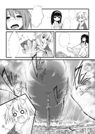drawing giantess crush giga comic monochrome finger giantesses kazan_no_you