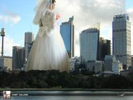 giantess chief collage city skyline asian bride